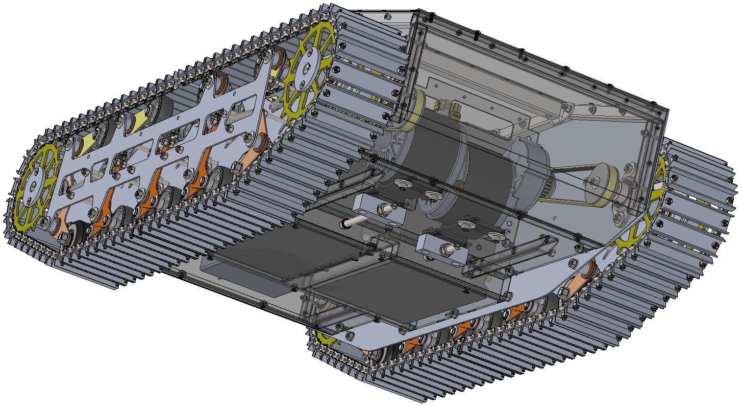 履带车底盘模型sw16可编辑